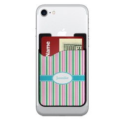 Grosgrain Stripe 2-in-1 Cell Phone Credit Card Holder & Screen Cleaner (Personalized)