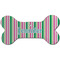 Grosgrain Stripe Ceramic Dog Ornament - Front w/ Name or Text