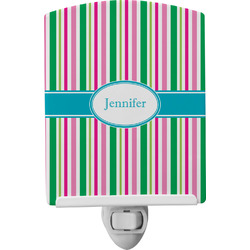 Grosgrain Stripe Ceramic Night Light w/ Name or Text