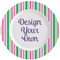 Grosgrain Stripe Ceramic Dinner Plates (Set of 4) (Personalized)
