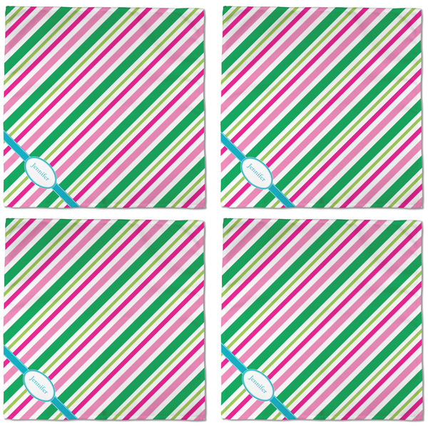 Grosgrain Stripe Cloth Napkins - Personalized Dinner (APPROVAL) Set of 4