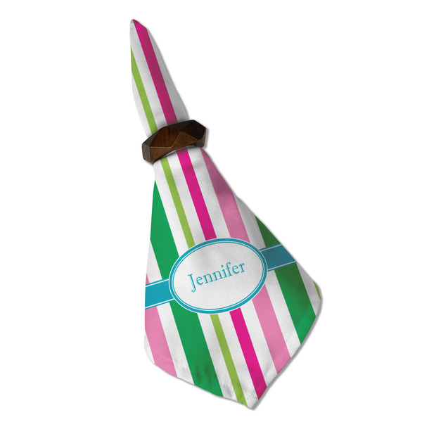Grosgrain Stripe Cloth Napkins - Personalized Dinner (Folded in Ring) (MAIN)