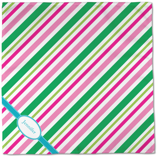 Grosgrain Stripe Cloth Napkins - Personalized Dinner (Full Open)