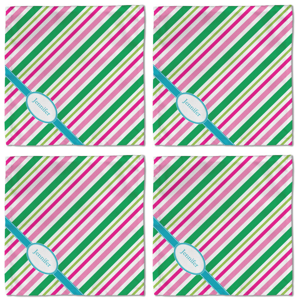 Grosgrain Stripe Cloth Napkins - Personalized Lunch (APPROVAL) Set of 4