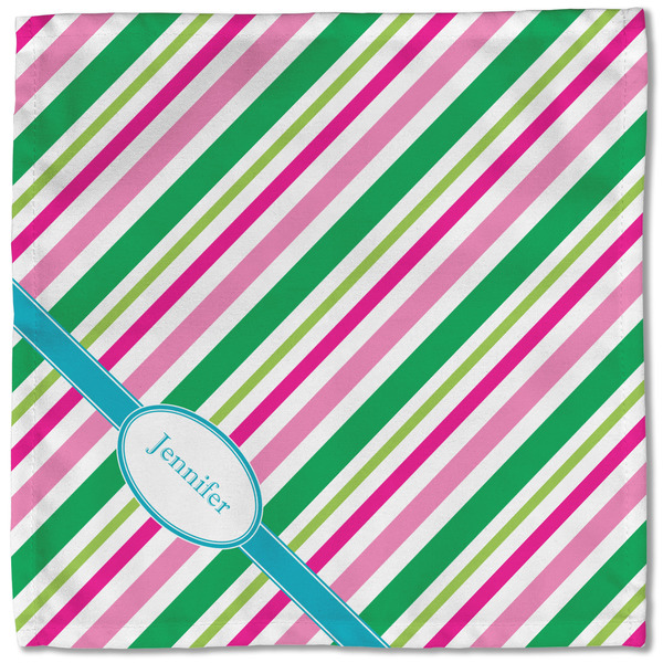 Grosgrain Stripe Cloth Napkins - Personalized Lunch (Single Full Open)