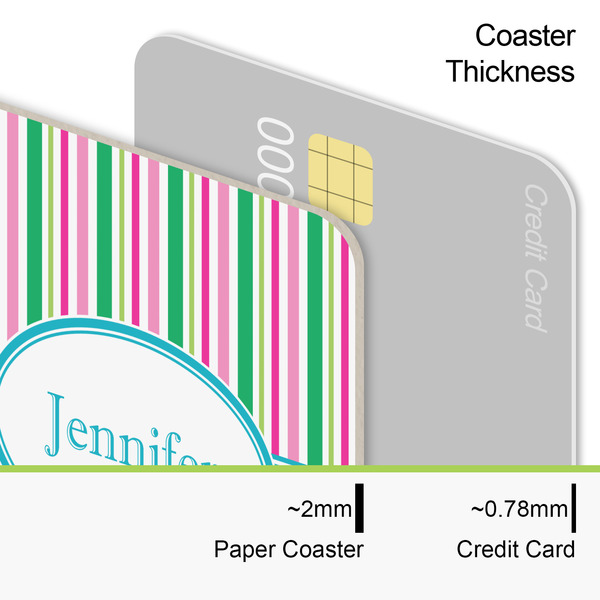Grosgrain Stripe Coaster Thickness