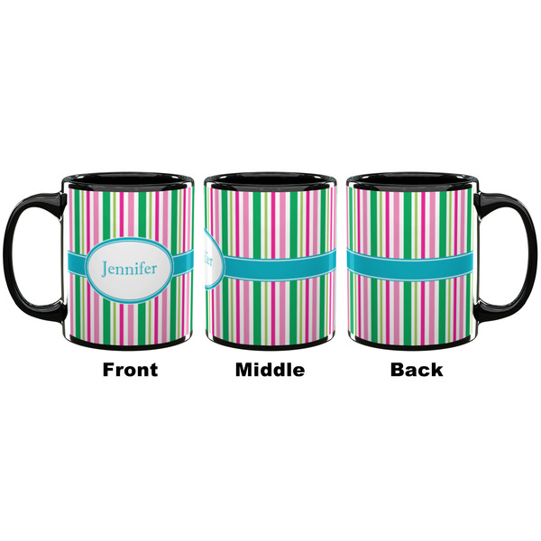 Grosgrain Stripe Coffee Mug - 11 oz - Black APPROVAL