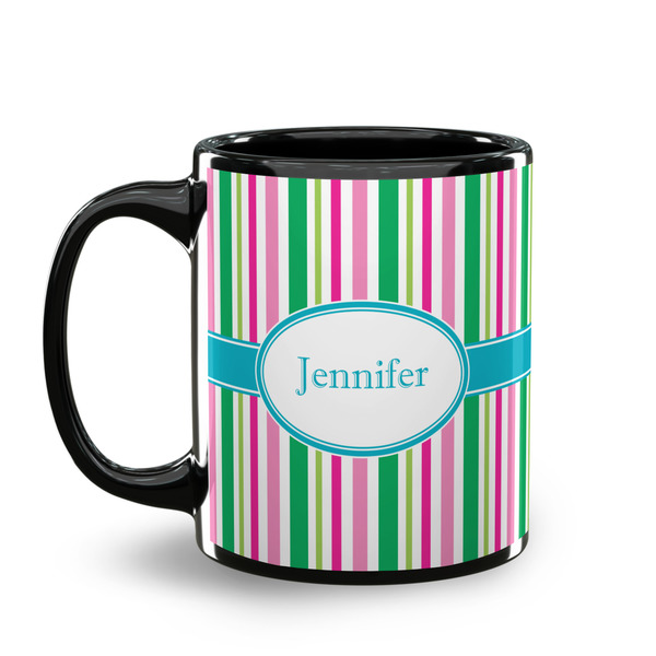 Grosgrain Stripe Coffee Mug - 11 oz - Black