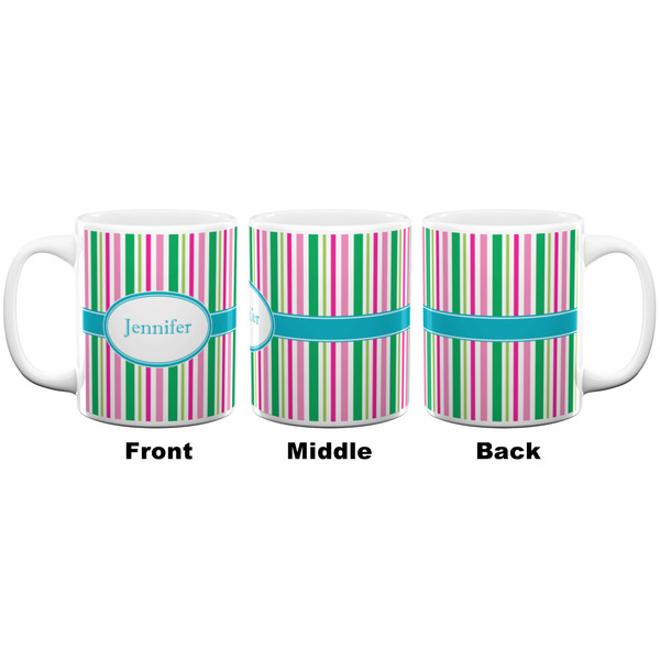 Grosgrain Stripe Coffee Mug - 11 oz - White APPROVAL