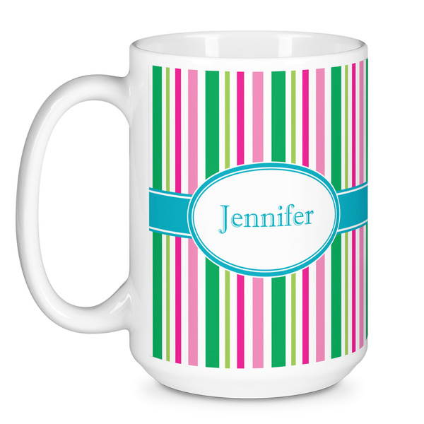 Grosgrain Stripe Coffee Mug - 15 oz - White