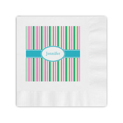 Grosgrain Stripe Coined Cocktail Napkins (Personalized)