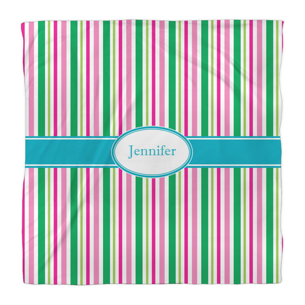 Grosgrain Stripe Comforter - Queen - Front