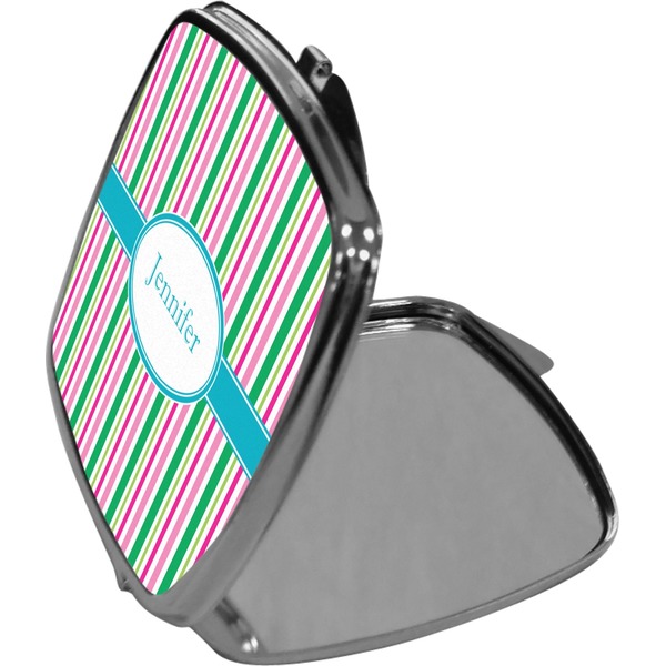 Grosgrain Stripe Compact Mirror (Side View)