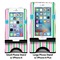 Grosgrain Stripe Compare Phone Stand Sizes - with iPhones