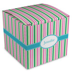 Grosgrain Stripe Cube Favor Gift Boxes (Personalized)