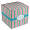 Grosgrain Stripe Cube Favor Gift Box - Front/Main