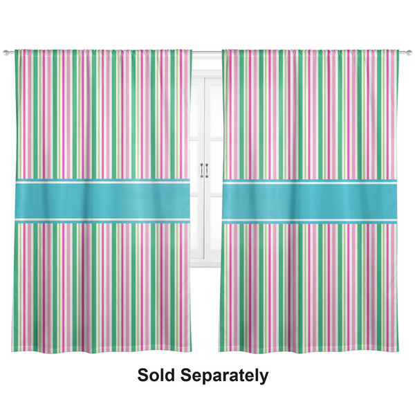 Grosgrain Stripe Curtains Double