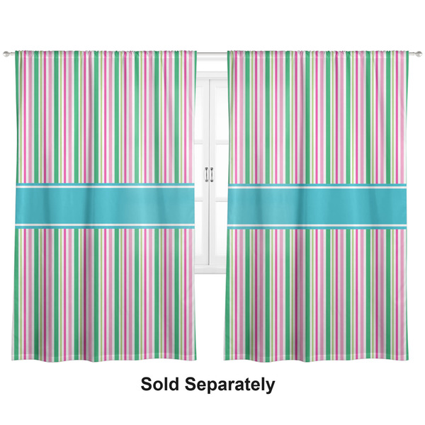 Custom Grosgrain Stripe Curtain Panel - Custom Size