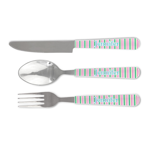 Custom Grosgrain Stripe Cutlery Set (Personalized)