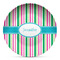 Grosgrain Stripe Microwave Safe Plastic Plate - Composite Polymer (Personalized)