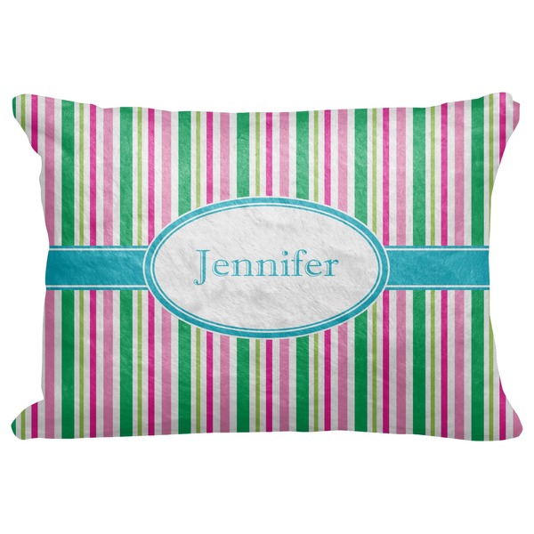 Custom Grosgrain Stripe Decorative Baby Pillowcase - 16"x12" (Personalized)