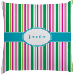 Grosgrain Stripe Decorative Pillow Case w/ Name or Text