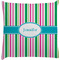 Grosgrain Stripe Decorative Pillow Case w/ Name or Text