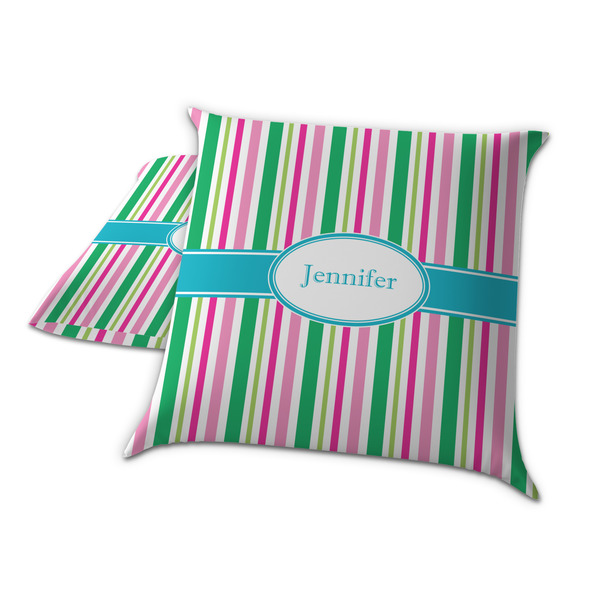 Grosgrain Stripe Decorative Pillow Case - TWO