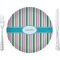 Grosgrain Stripe 10" Glass Lunch / Dinner Plates - Single or Set (Personalized)