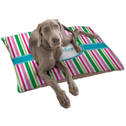 Grosgrain Stripe Dog Bed - Large w/ Name or Text
