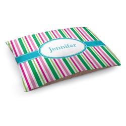 Grosgrain Stripe Dog Bed - Medium w/ Name or Text