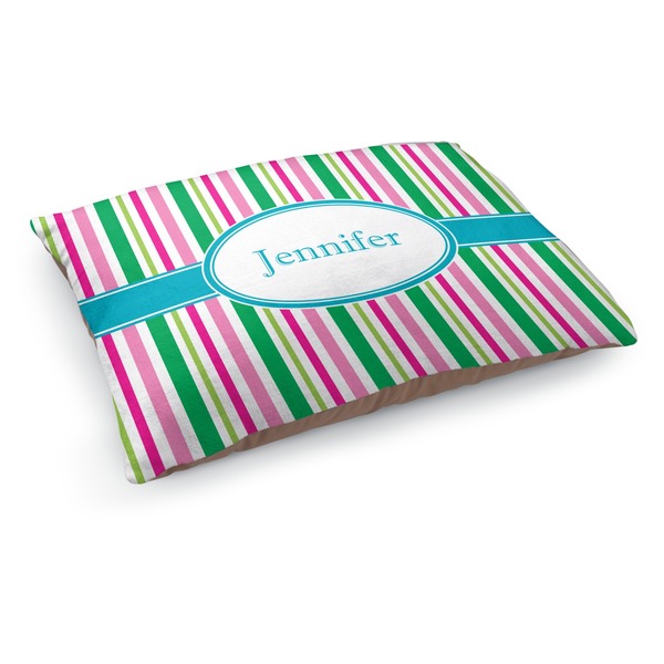 Custom Grosgrain Stripe Dog Bed - Medium w/ Name or Text