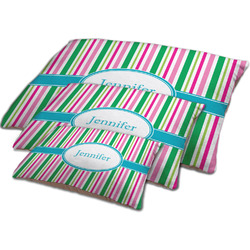 Grosgrain Stripe Dog Bed w/ Name or Text