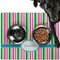 Grosgrain Stripe Dog Food Mat - Large w/ Name or Text