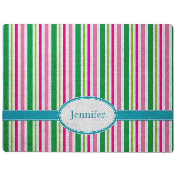 Grosgrain Stripe Dog Food Mat - Medium without bowls