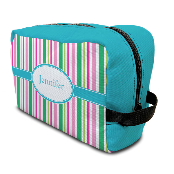 Custom Grosgrain Stripe Toiletry Bag / Dopp Kit (Personalized)
