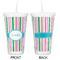 Grosgrain Stripe Double Wall Tumbler with Straw - Approval