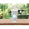 Grosgrain Stripe Double Wall Tumbler with Straw Lifestyle