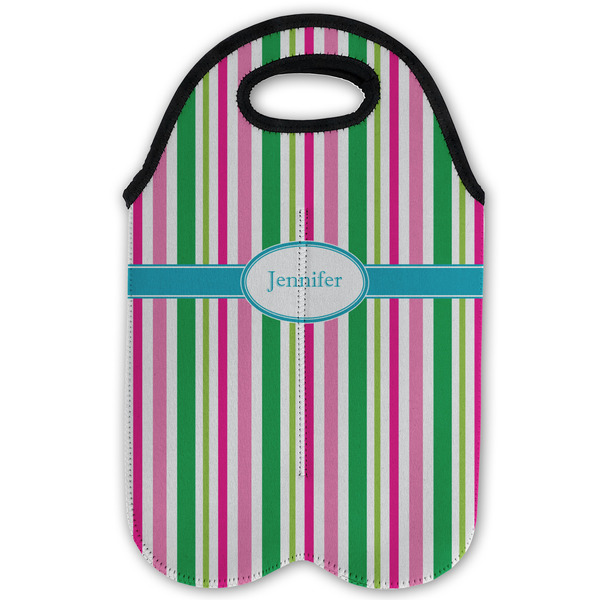 Grosgrain Stripe Double Wine Tote - Flat (new)