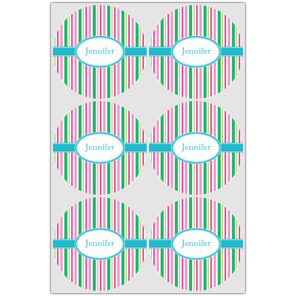 Grosgrain Stripe Drink Topper - Large - Set of 6