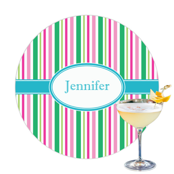 Custom Grosgrain Stripe Printed Drink Topper (Personalized)