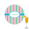 Grosgrain Stripe Printed Drink Topper - 2.15" (Personalized)