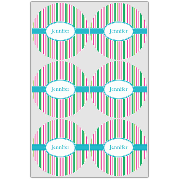 Grosgrain Stripe Drink Topper - XLarge - Set of 6
