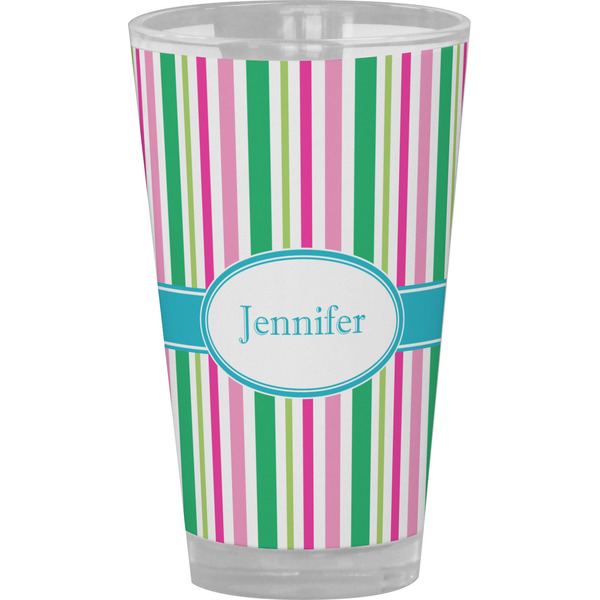 Custom Grosgrain Stripe Pint Glass - Full Color (Personalized)