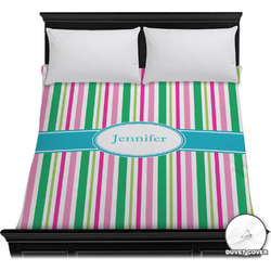 Grosgrain Stripe Duvet Cover - Full / Queen (Personalized)