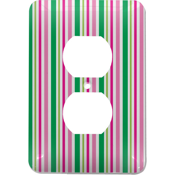 Custom Grosgrain Stripe Electric Outlet Plate