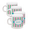 Grosgrain Stripe Single Shot Espresso Cups - Set of 4 (Personalized)