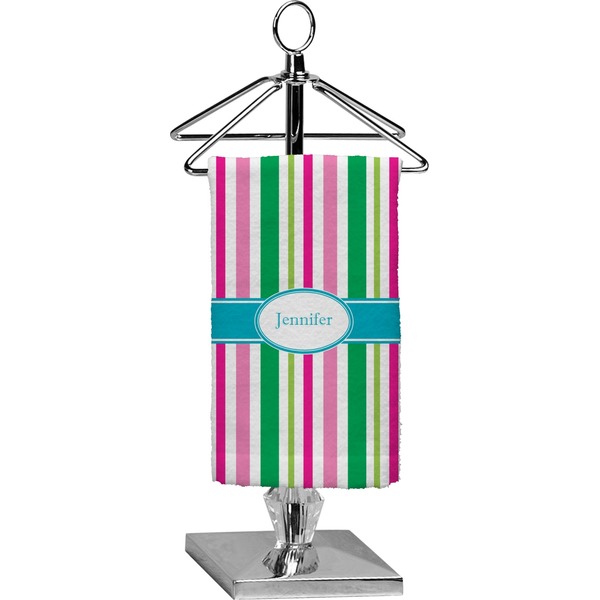 Custom Grosgrain Stripe Finger Tip Towel - Full Print (Personalized)