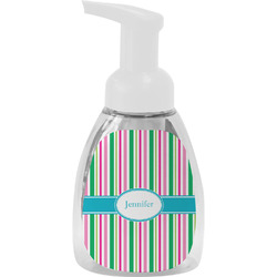 Grosgrain Stripe Foam Soap Bottle - White (Personalized)