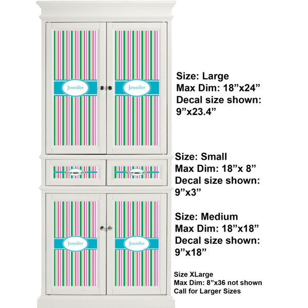 Grosgrain Stripe Full Cabinet (Show Sizes)